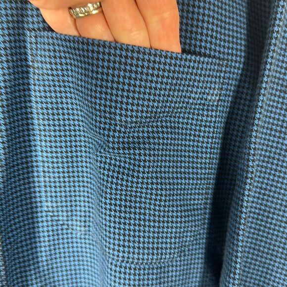 LL Bean Shirt Mens Large Blue Wicked Good Flannel Traditional Fit Houndstooth - Picture 3 of 7